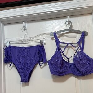 Lane Bryant Cacique Lightly lined French Balconette 38DD MID WAIST CHEEKY 14/16